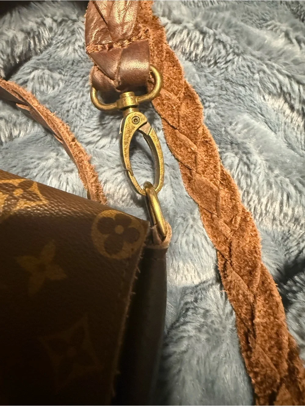 Louis Vuitton Monogram Canvas Small Crossbody in Brown and Gold